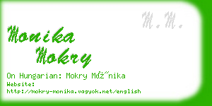 monika mokry business card